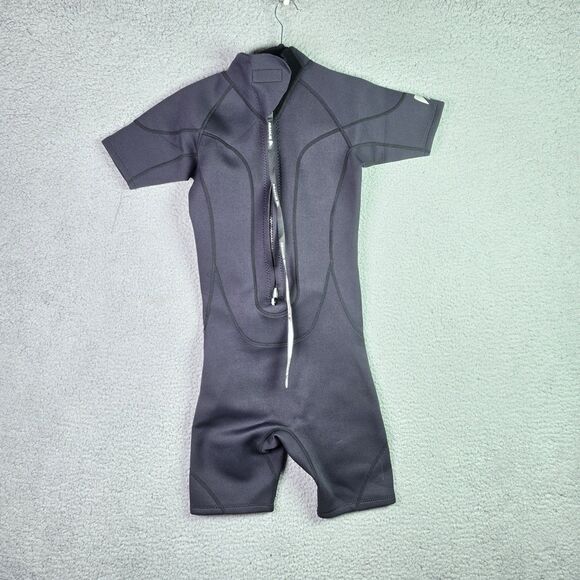 Abahub Shorty Wetsuit XS Black 2mm Neoprene Front Zip Swim Surf Dive Suit - Picture 16 of 16